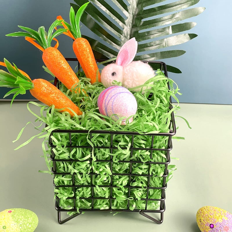 Asekonc 1/2 LB Easter Green Grass Green Raffia Grass Super Large Pack Recyclable Paper Shred for Easter Basket Filler Creative Eggs Decor Filler Gift Wrapping - Image 4